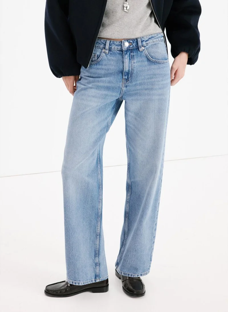 مانجو Straight low-waist jeans